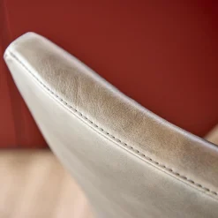 6er-Stuhl Set WK 700 Leder Dakar Classic Greystone Gestell Edelstahl Quadratrohr