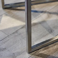 6er-Stuhl Set WK 700 Leder Dakar Classic Greystone Gestell Edelstahl Quadratrohr