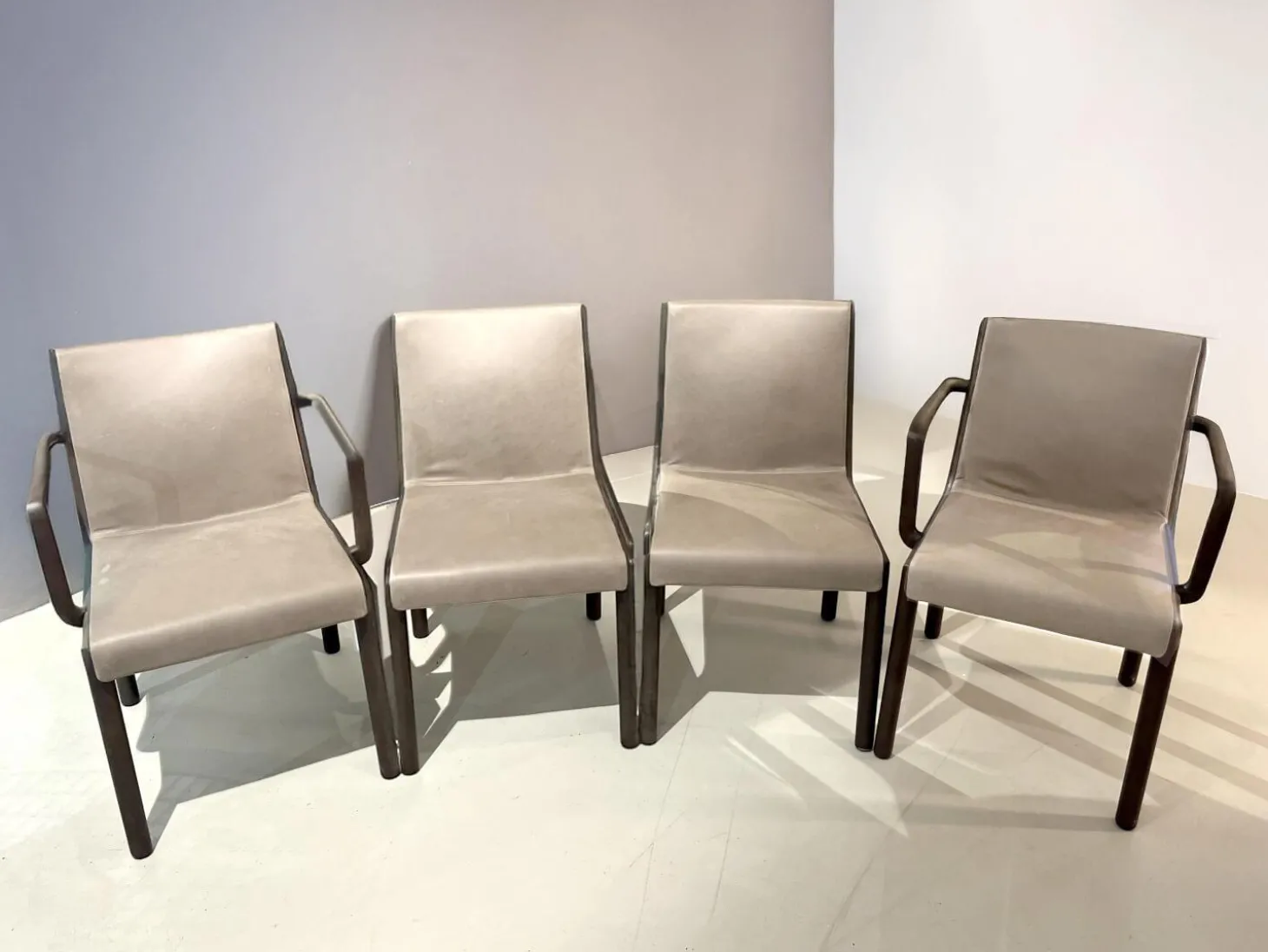 4er-Stuhlset Janet Leder Nocciola S1230 Kat. E