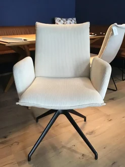 Essgruppe 3 Stühle Und Eckbank Mason Leder Rawhide Cognac Braun Und Stoff Lisboa 5 Beige Gestell Schwarz, inkl. Tisch