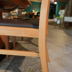 Essgruppe Casera Tisch Mit 4 Stühlen Leder Colarado Dunkelbraun