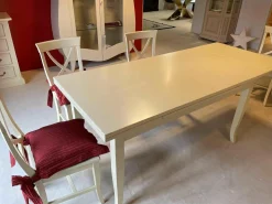 Essgruppe Classici per Eccellenza Weiß Schleiflack 1 Tisch 6 Stühle