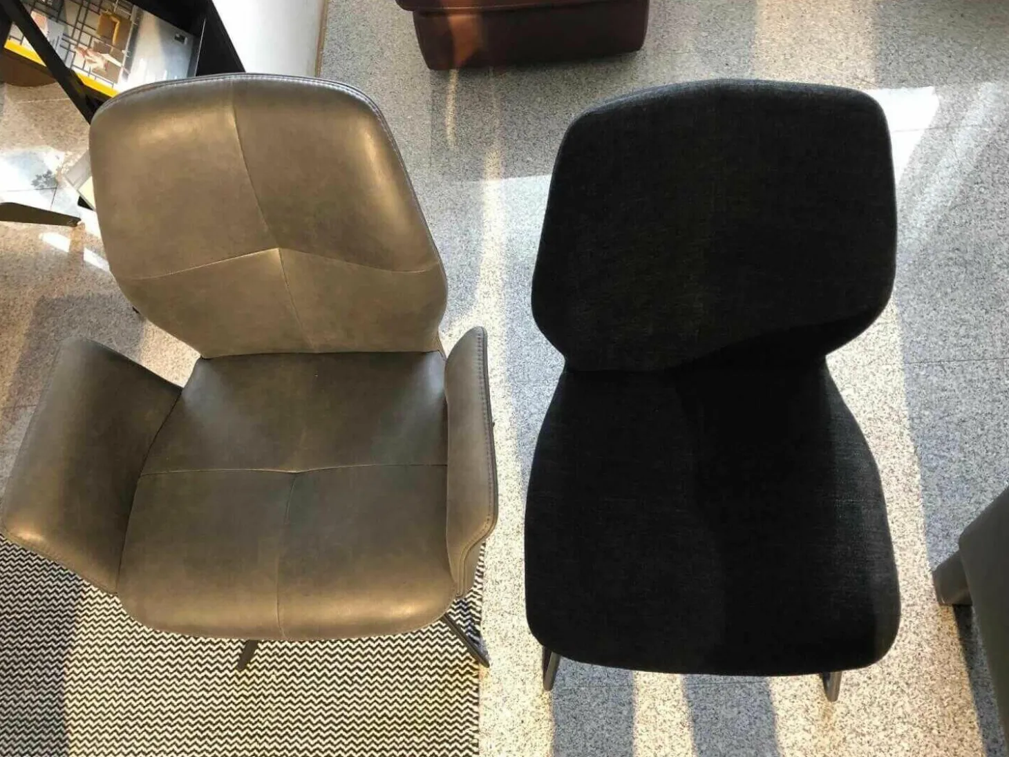 Essgruppe Dinner 5000 Tischplatte Zementdesign mit 6 Stühlen