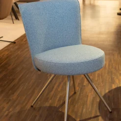 Essgruppe Esstisch Mio LS 010417 Platte Keramik Basalto Grau Gestell Edellstahloptik Mit 6 Stühlen Leva Bezug Soff Alicante Türkis