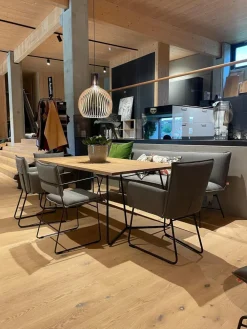 Essgruppe Jess Design Tisch Charles Eiche mit Bank und 4 Stühlen