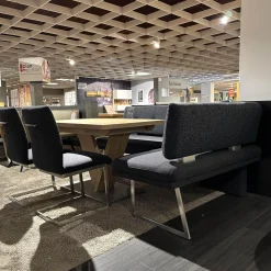 Essgruppe Kubic 4511 Platte Arsian Eiche Nachbildung Stoff 2250 58 Marine Blau Inklusive 2 Kissen