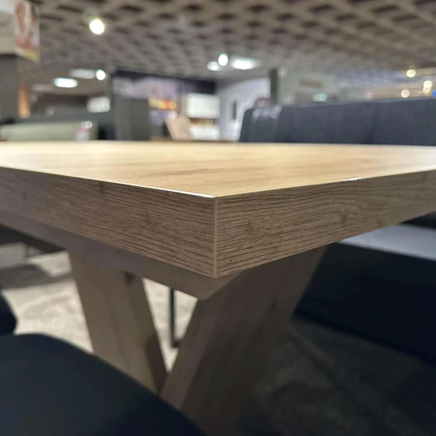 Essgruppe Kubic 4511 Platte Arsian Eiche Nachbildung Stoff 2250 58 Marine Blau Inklusive 2 Kissen