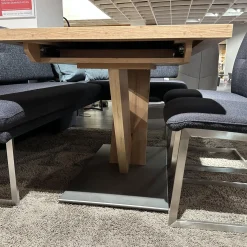 Essgruppe Kubic 4511 Platte Arsian Eiche Nachbildung Stoff 2250 58 Marine Blau Inklusive 2 Kissen