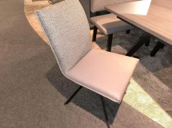 Essgruppe Malta 100 Stoff Wizard 07 Mittelgrau Grau Und Sigma 23 Grau Gestell Metall Schwarz Tisch Oak Grau