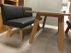 Essgruppe Modell Homebanking 800 Kernbuche Natur mit Bank und Hocker