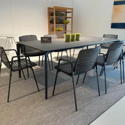 Essgruppe Outdoor Allsize Platte Feinsteinzeug Rauchgrau Mit 8 Stühlen