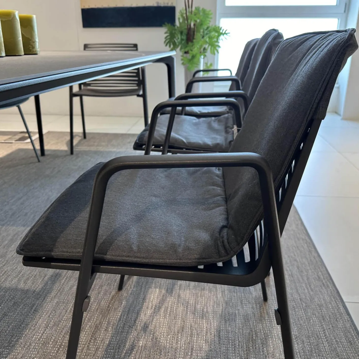 Essgruppe Outdoor Allsize Platte Feinsteinzeug Rauchgrau Mit 8 Stühlen