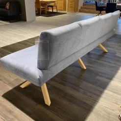 Essgruppe Signatura In Rustikal Asteiche Bianco Polsterbezug Grau Blau Mit 3 Stühlen Milo