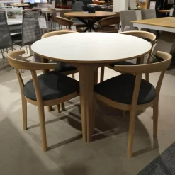 Essgruppe SM 11 Und SM 52 Eiche Weiß Geölt Stoff Remix Sg2 163 Grau