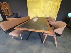 Essgruppe Solid Tisch Bank 3 Stühle Nussbaum Massiv Geölt