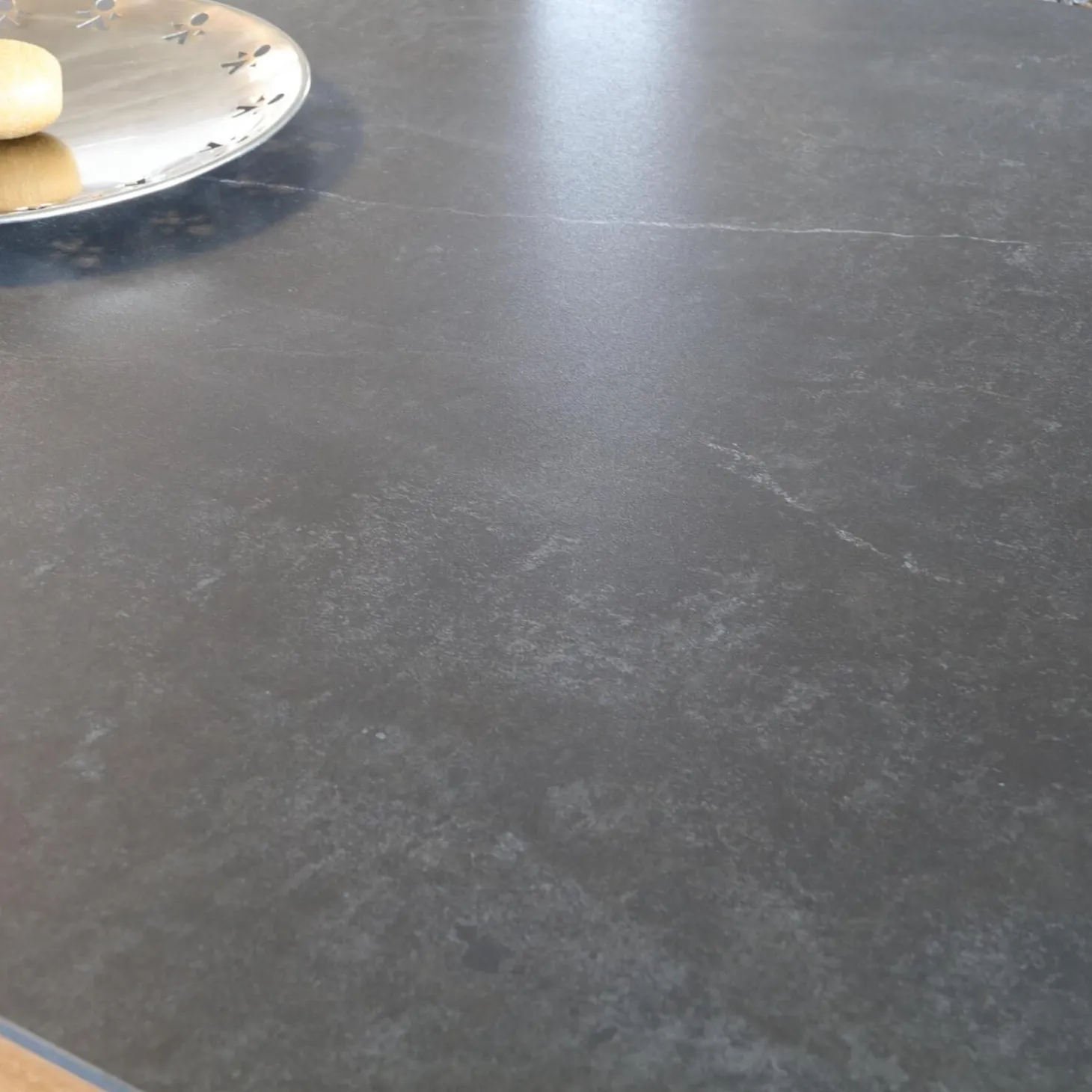 Essgruppe Teak Tischplatte Dektron Farbe Lava Anthrazit