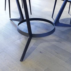 Essgruppe Tisch Astrum Marmor Maquinia Schwarz Matt mit 4 Stühlen Caratos