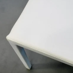 Essgruppe Tisch Chat Lack Weiß Glas Weiß Ausziehbar mit 4 Stühlen Weiß