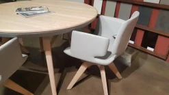 Essgruppe Tisch Flaye mit 4 Stühlen Aye Eiche Weißöl Massiv