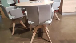 Essgruppe Tisch Flaye mit 4 Stühlen Aye Eiche Weißöl Massiv