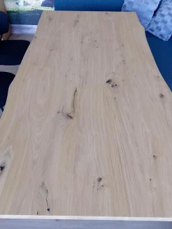 Essgruppe Vtektura Living Tisch Wildeiche Rustiko Schwarz Bank Und Stühle Stoff Select Mineralblau Und Schwarz Gestell Metall