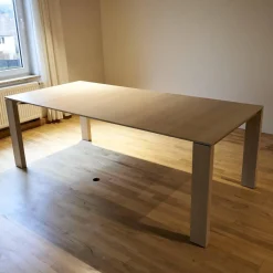 Esstisch 3300 10 Kara Eiche 940 Kreideweiss Lackiert Maserung Quer