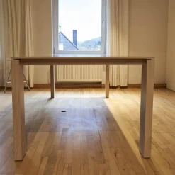 Esstisch 3300 10 Kara Eiche 940 Kreideweiss Lackiert Maserung Quer