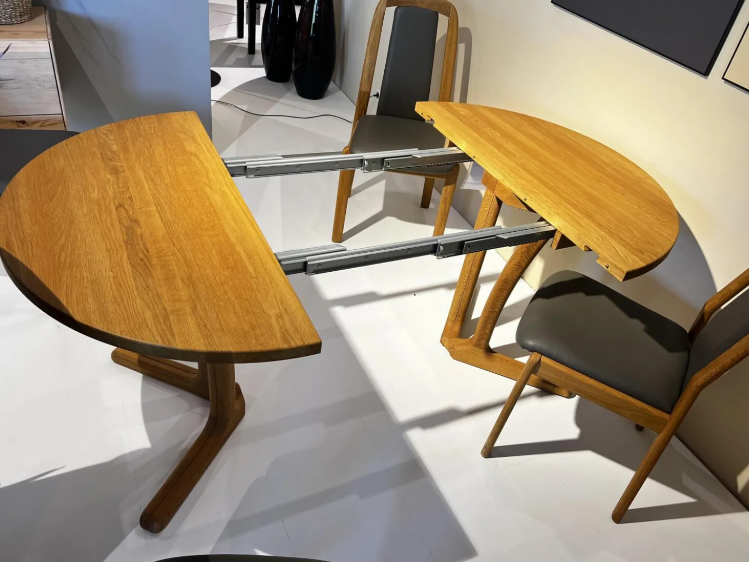 Esstisch 9275 CK 1 Eiche Geölt Platte Kantig Mit Auszug