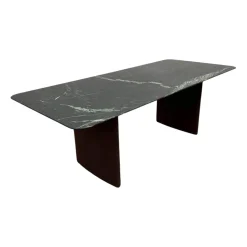 Esstisch 3222 Ipa Platte Stein Tauern Schwarz Grün Geschliffen Wangen Stoff 10125 Bordeaux Rot