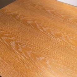 Esstisch 120 Pergola Eiche Gekalkt Verstrebung Edelstahl Poliert