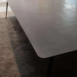 Esstisch Spillo Platte Portland Grau Gestell Schwarz