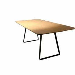 Esstisch 939-211 Tischplatte Eiche Furniert Lackiert Gestell Stahl Schwarz Mit Auszugplatte Keramik Calacatta