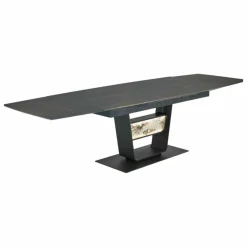 Esstisch Alva 3110W-1555 Tischplatte Birke Massiv Gestell Metall Anthrazit mit Auszug