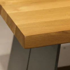 Esstisch Amar Asteiche Geölt Gestell Stahl Feinstruktur Grau