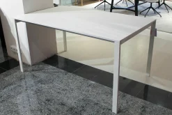 Esstisch Be-Easy Ausziehbar Fenix-NTM Kos Laminat Weiß Gestell Aluminium Weiß