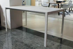 Esstisch Be-Easy Ausziehbar Fenix-NTM Kos Laminat Weiß Gestell Aluminium Weiß