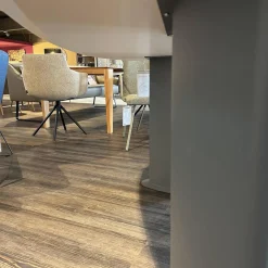 Esstisch Belia Stein Dekton Natural Aura Gestell Blau Grau RAL 7031 Blue Grey