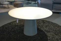 Esstisch Conic Mineralwerkstoff Platte Arctic White Weiß Pulverbeschichtet Gestell Mausgrau