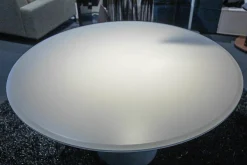 Esstisch Conic Mineralwerkstoff Platte Arctic White Weiß Pulverbeschichtet Gestell Mausgrau