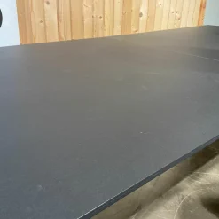 Esstisch Copenhague CPH 30 Platte Linoleum Schwarz Gestell Eiche Schwarz Lackiert Ausziehbar