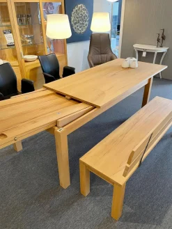 Esstisch Dacapo Kernbuche Massiv Natur Geölt Mit Klappeinlage Inklusive Sitzbank