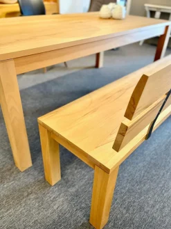 Esstisch Dacapo Kernbuche Massiv Natur Geölt Mit Klappeinlage Inklusive Sitzbank