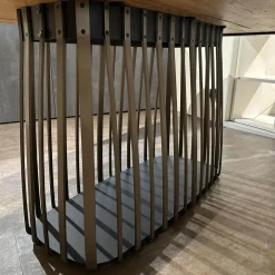 Esstisch Eiche Altholz Natur Geölt Gestell Aluminium Eloxiert C33 Bronze