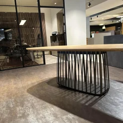 Esstisch Eiche Altholz Natur Geölt Gestell Aluminium Eloxiert C33 Bronze