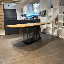 Esstisch Eiche Altholz Natur Geölt Gestell Aluminium Eloxiert C33 Bronze