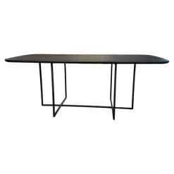 Esstisch Eiche Blackbird Schwarz Mit Abgerundeten Ecken