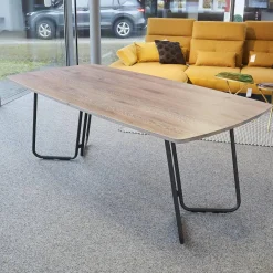 Esstisch Erik Typ 4750 Platte Astige Eiche Geräuchert Gestell Metall Rundrohr Schwarz