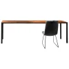 Esstisch Ferro Line 220x90 Nussbaum Geölt Rustikal Gestell Schwarz