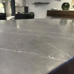 Esstisch Fontana Stein Grafit Brown Grau Gestell Mooreiche Gebeizt Lackiert Schwarz