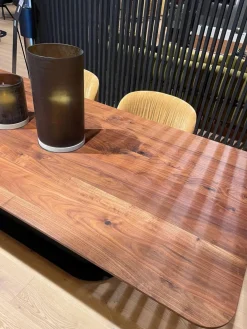 Esstisch Gaia Platte Nussbaum Massiv Natur Geölt